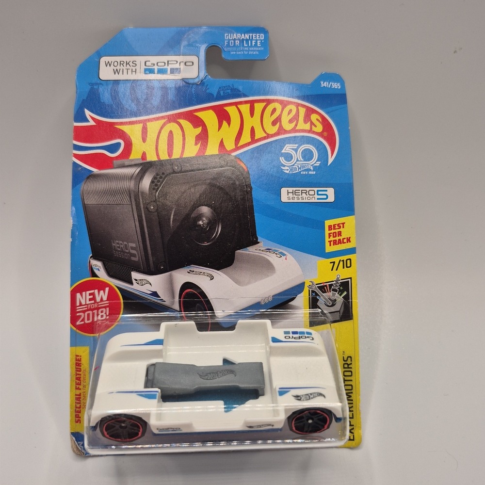 Hot Wheels Track Stars GoPro Hero 5 Session 341 Zoom In 2018 7/10 Experimotors